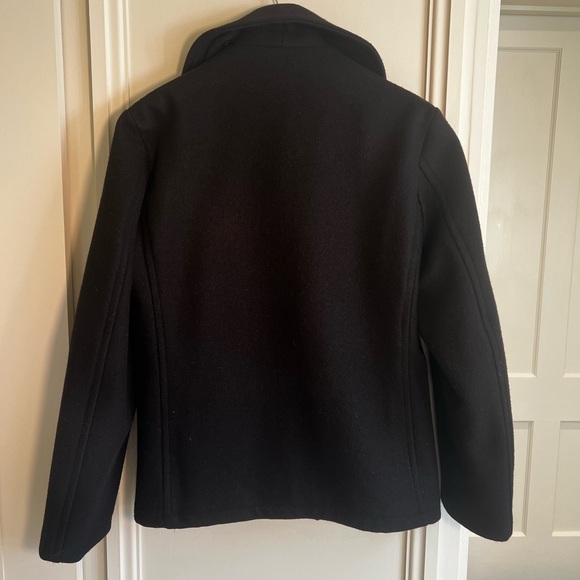 Barneys New York CO-OP Black Pea Coat - Picture 2 of 4